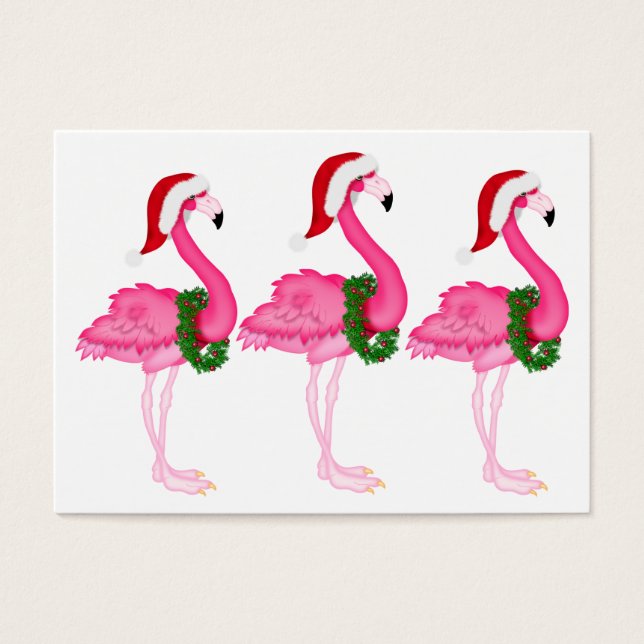 Flamingo Gift Enclosure Card / Tag (Front)