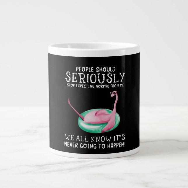 Flamingo Gift | People Should Seriously Flamingo Large Coffee Mug (Front)