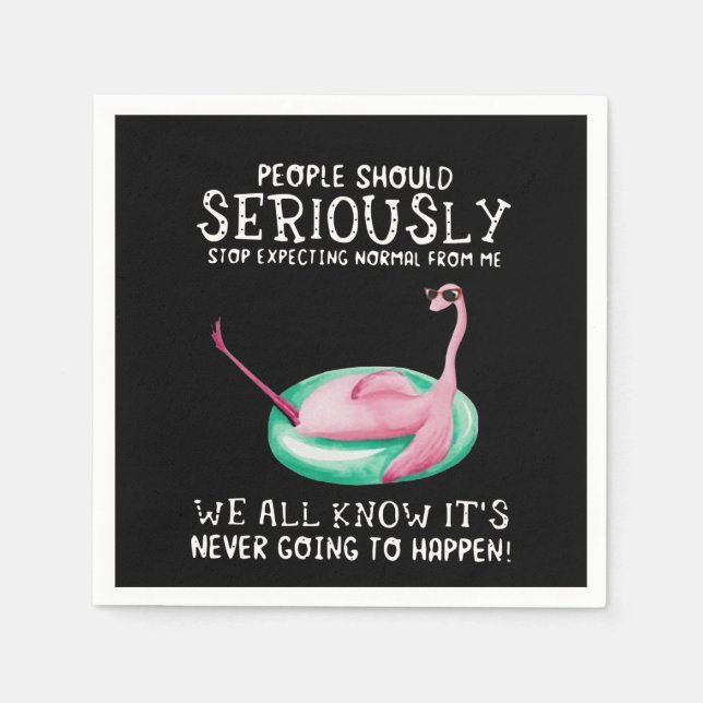 Flamingo Gift | People Should Seriously Flamingo Napkin (Front)