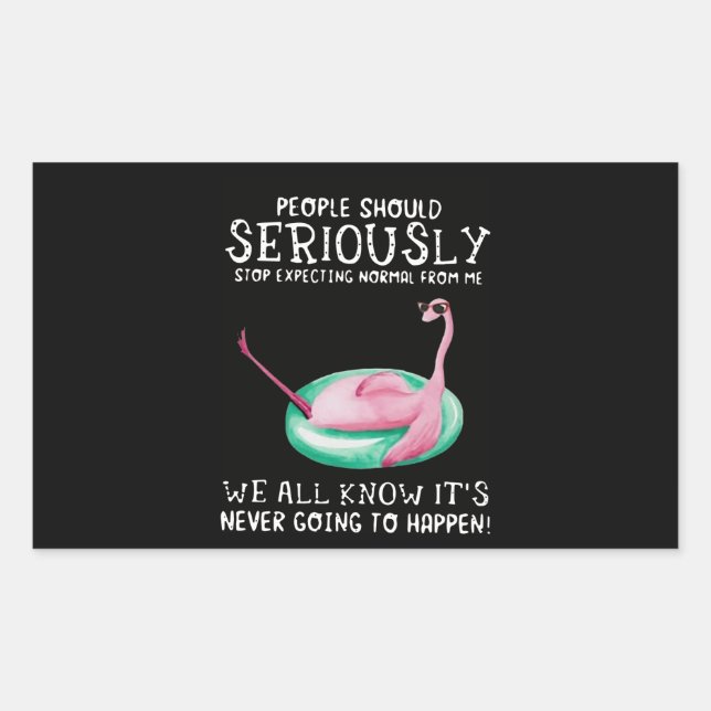 Flamingo Gift | People Should Seriously Flamingo Rectangular Sticker (Front)