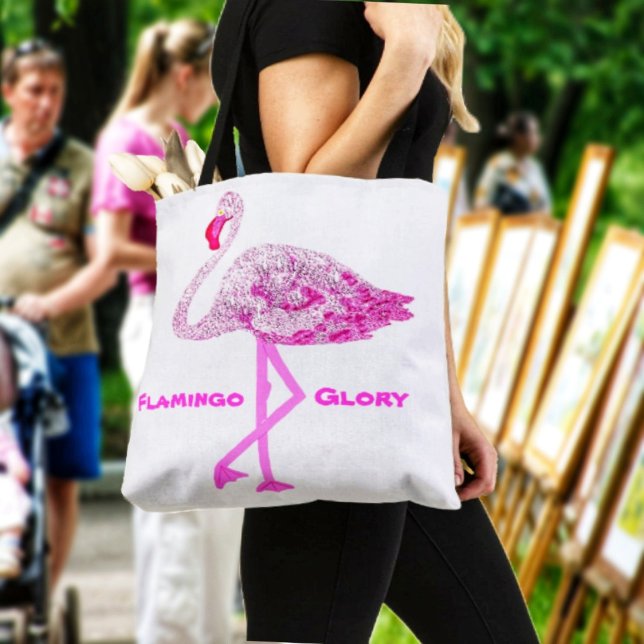 Flamingo Glory Tote Bag (A fun tote, ready for your travels!)