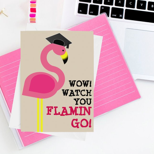 Flamingo Grad Graduation Card (Creator Uploaded)