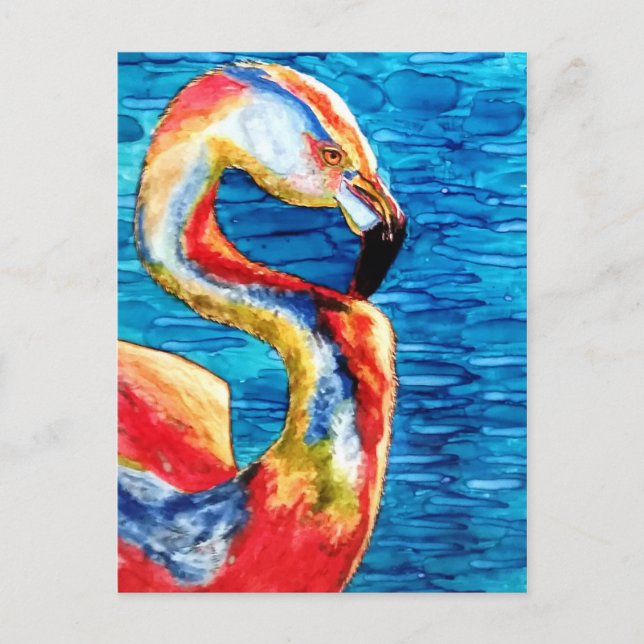 Flamingo Greeting! Postcard (Front)