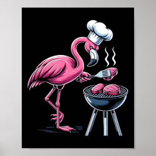 Flamingo Grilling Grill Rbecue Bbq For Men Women 1 Poster