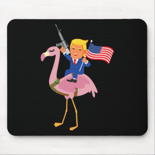 Flamingo Gun Merica 2020 Election Maga Republican Mouse Pad
