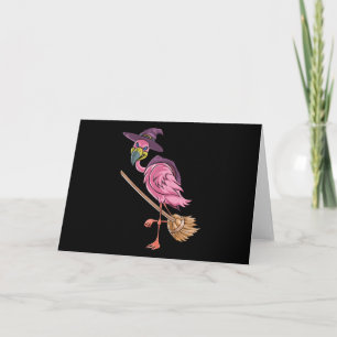 Flamingo Halloween Flamingo Witch Scary Party Thank You Card