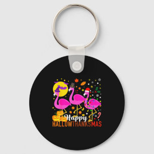 Flamingo Halloween Thanksgiving Christmas Hallowth Key Ring