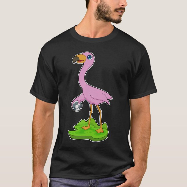 Flamingo Handball player Handball T-Shirt (Front)