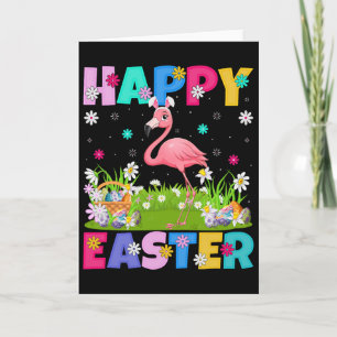 Flamingo Happy Easter Egg Hunt Bunny Ear Flamingo  Card