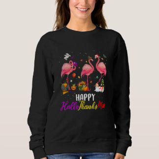 Flamingo Happy HalloThanksMas Thanksgiving Christm Sweatshirt