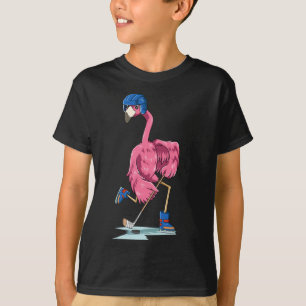 Flamingo Hockey Flamingo Playing Hockey Flamingo  T-Shirt