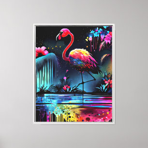 Flamingo in A Lake-63852 Canvas Print