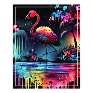 Flamingo in A Lake-63852 Photo Print