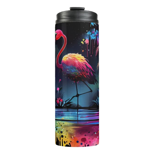 Flamingo in A Lake-63852 Thermal Tumbler (Front)