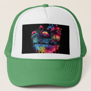 Flamingo in A Lake-63852 Trucker Hat