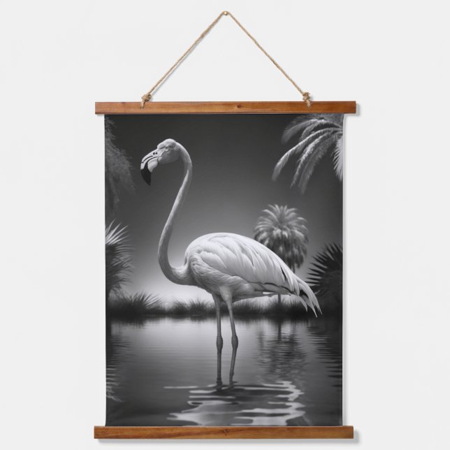Flamingo in a Pool Hanging Tapestry (Front)