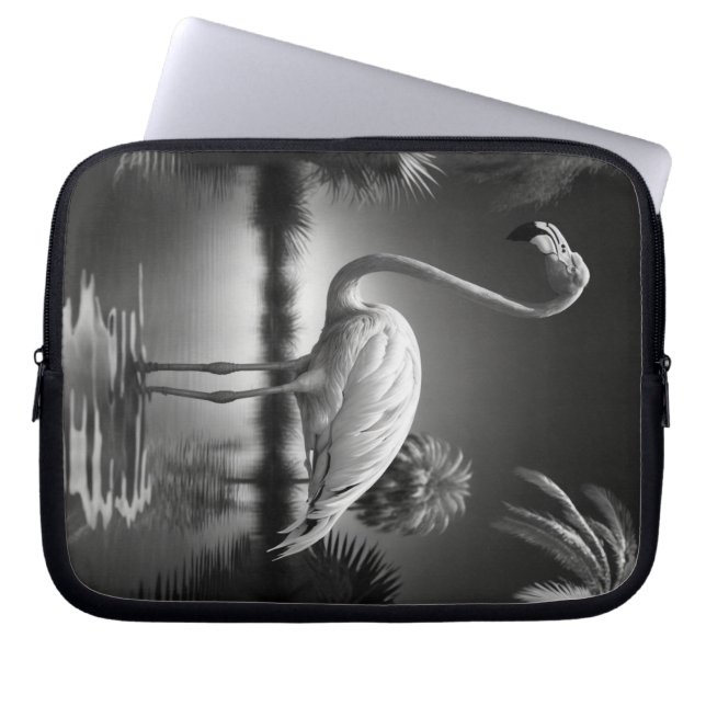 Flamingo in a Pool Laptop Sleeve (Front)
