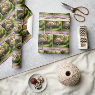 Flamingo In a Yoga Pose Wrapping Paper