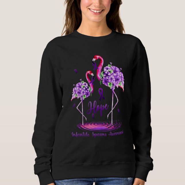 Flamingo Infantile Spasms Awareness Sweatshirt (Front)