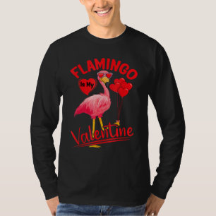 Flamingo Is My Valentine Flamingo Valentine's Day T-Shirt