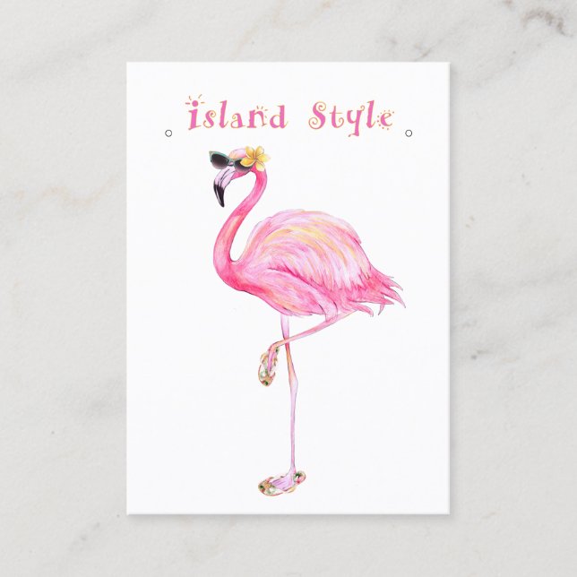 Flamingo Island Style Business Card (Front)