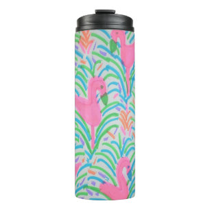 Flamingo Jungle Party Thermal Tumbler