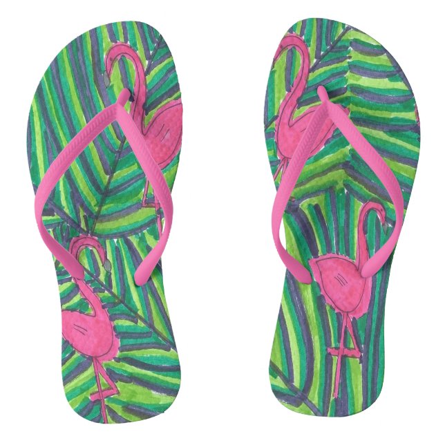 Flamingo Jungle Vibe Jandals (Footbed)