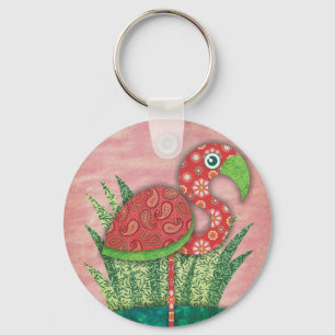 flamingo key ring