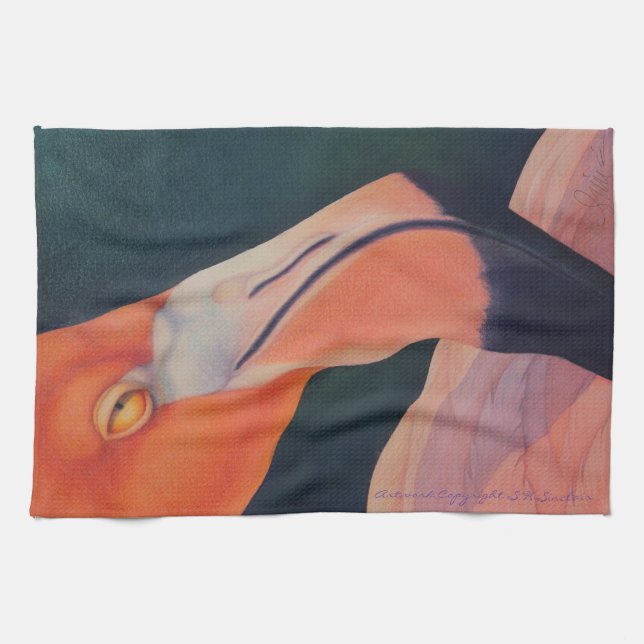 Flamingo Kitchen Towel (Horizontal)