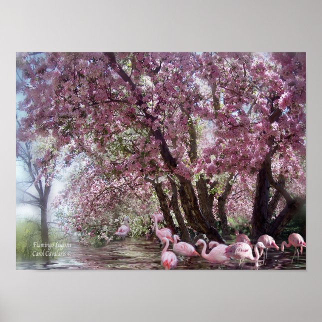 Flamingo Lagoon Art Poster/Print Poster (Front)