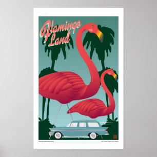 Flamingo Land-Print Poster