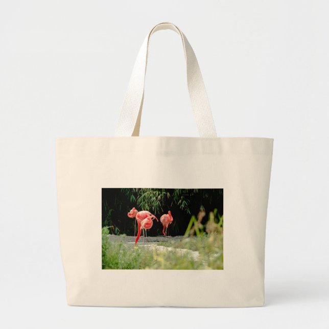 flamingo large tote bag (Front)