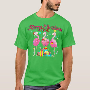 Flamingo Lights Santa Hat Sweater Xmas Tree Christ