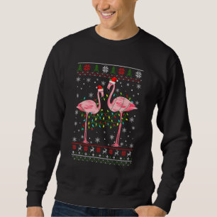 Flamingo Lights Tangled Ugly Sweater Christmas Ani