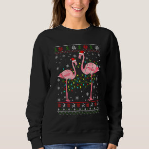 Flamingo Lights Tangled Ugly Sweater Christmas Ani