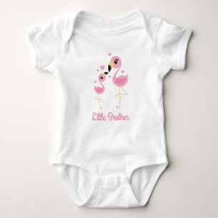 Flamingo Little Brother Baby Bodysuit