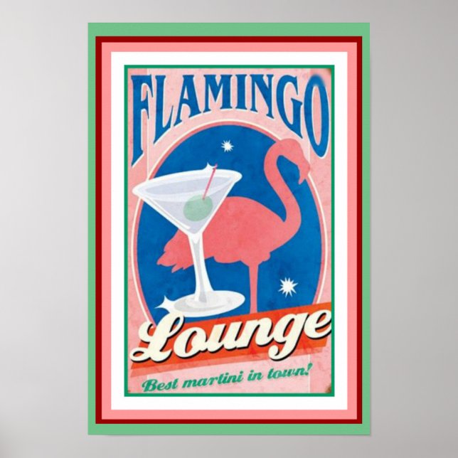 Flamingo Lounge Poster 13 x 19 (Front)