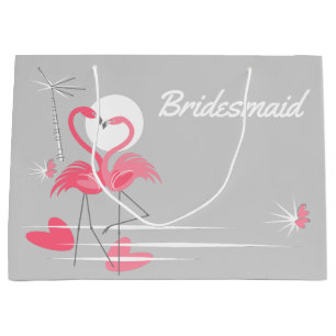 Flamingo Love Bridesmaid large Gift Bag
