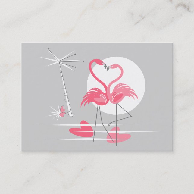 Flamingo Love business card mighty (Front)