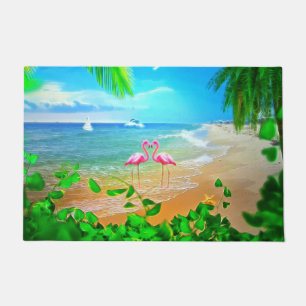 Flamingo Love Doormat
