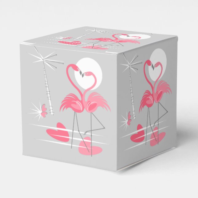 Flamingo Love favour box classic (Front Side)