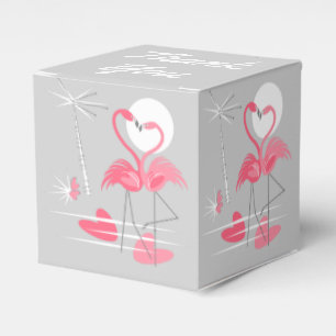 Flamingo Love favour box Thank You classic