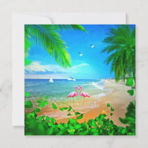 Flamingo Love Holiday Card