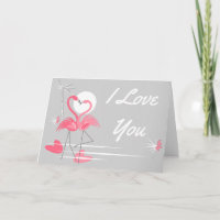 Flamingo Love I Love You landscape