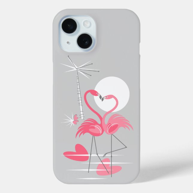 Flamingo Love iPhone case (Back)