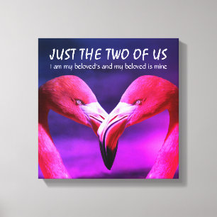 Flamingo   Love   JUST THE TWO OF US   Christian Canvas Print