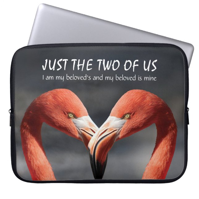 Flamingo | Love | JUST THE TWO OF US | Christian Laptop Sleeve (Front)