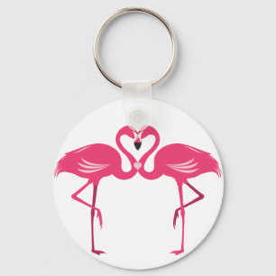 Flamingo Love Key Ring