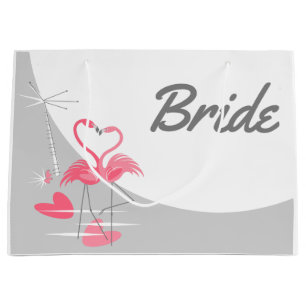 Flamingo Love Large Moon Bride gift bag large