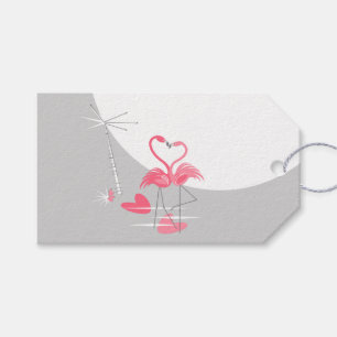 Flamingo Love Large Moon text landscape Gift Tags